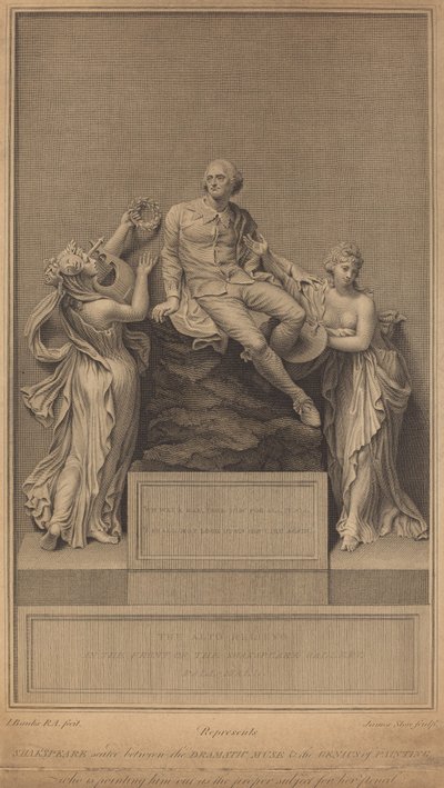 Monument til William Shakespeare av James Stow after Thomas Banks