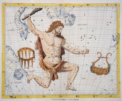 Constellation of Hercules with Corona and Lyra, plate 21 fra 