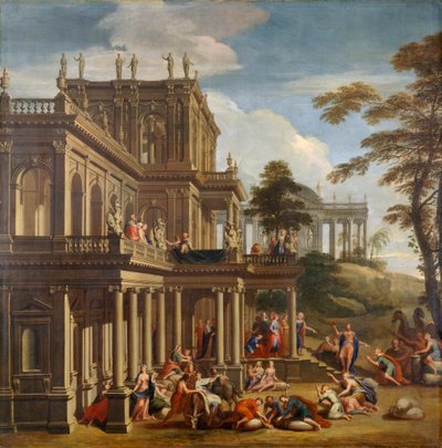 Joseph and his Brethren - The Discovery of the Cup c.1705 (olje på lerret) av James Thornhill