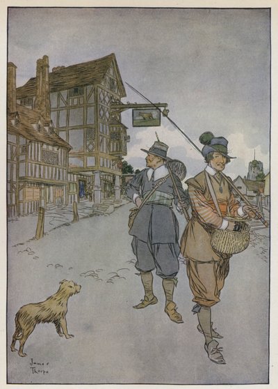 Illustrasjon for The Compleat Angler av Izaak Walton av James Thorpe
