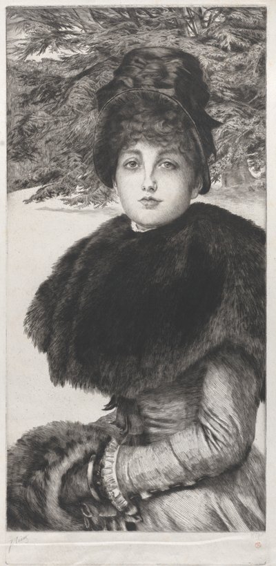 En vintervandring, 1880. av James Tissot