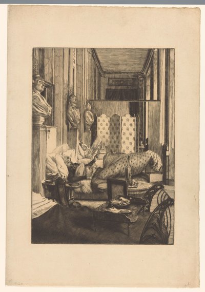 Foajeen til Comédie-Française under beleiringen av Paris i 1870-1871 av James Tissot