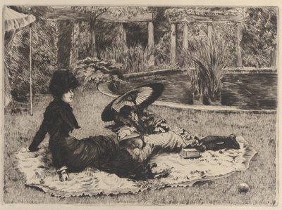 På gresset, 1880. av James Tissot