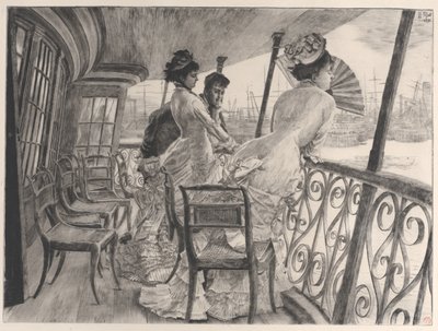 Galleriet til H.M.S. Calcutta Souvenir of a Ball ombord La galerie du Calcutta..., 1876. av James Tissot