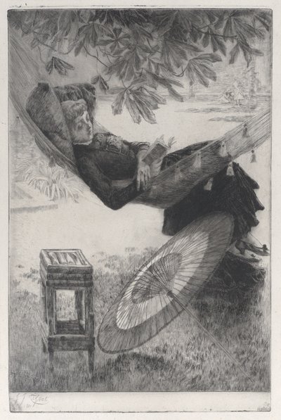 Hengekøyen, 1880. av James Tissot