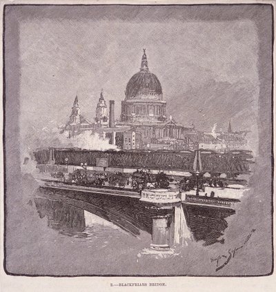 Blackfriars Bridge, London, 1796 av James Walker