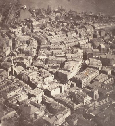 Boston, som ørnen og villgåsen ser det, 1860. av James Wallace Black