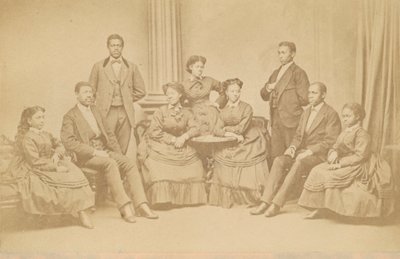 Carte-de-visite of the Jubilee Singers, 1872, trykt senere. av James Wallace Black