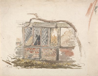 En hyttevegg og et vindu av James Ward