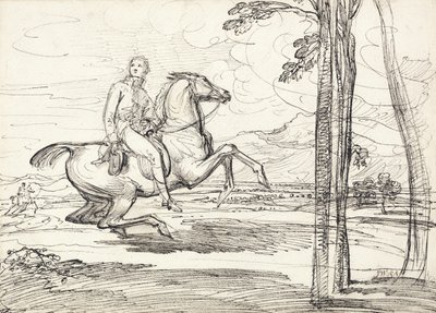 A Horseman in a Landscape, sannsynligvis en studie for 