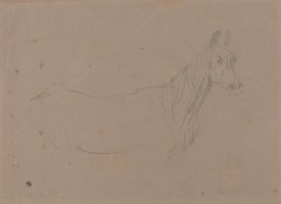 En hoppe, muligens en studie for «L#39;Amour de Cheval», datert 1827, i Tate Gallery av James Ward