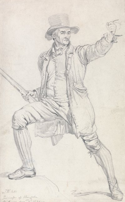 En studie for hovedpersonen i Wards maleri «Hjortestjeleren» av James Ward