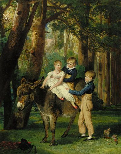 Gruppeportrett av John, Theophilus og Frances Levett, 1811 av James Ward