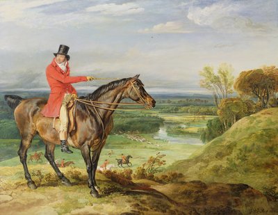 John Levett på jakt i parken ved Wychnor, Staffordshire av James Ward