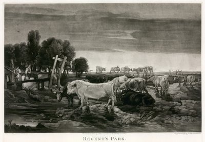 Regent's Park, London; malt 1807 av James Ward