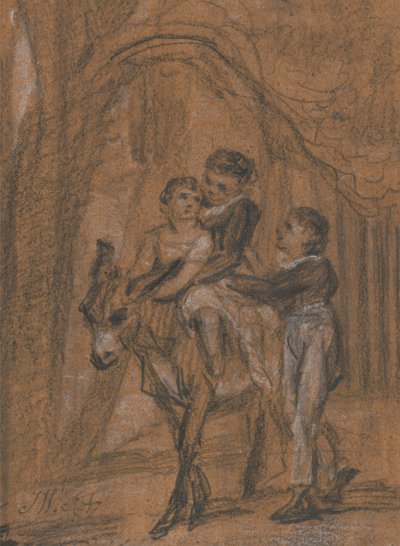 Studie for oljemaleriet "The Children of Theophilus Levitt, Esquire." av James Ward