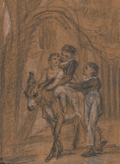 Studie for oljemaleriet The Children of Theophilus Levitt, Esquire. av James Ward