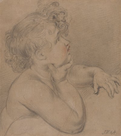 Studie fra Nature, One of the Children of Charity for det store bildet av Waterloo Allegory av James Ward