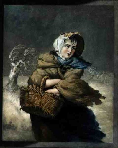 Vinter, gravert av kunstneren, pub. ca. 1805 (mezzotintgravering) (par 125571) av James Ward