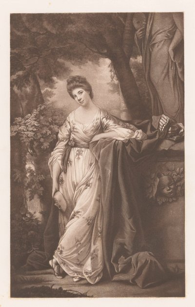 Portrett av Frances Abington-Barton som Thalia av James Watson (prentmaker)
