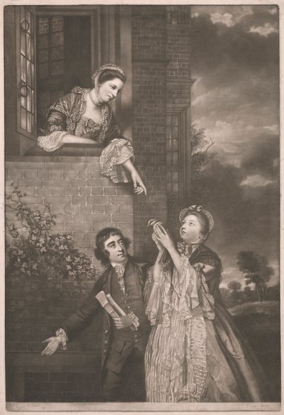 Charles James Fox, med Lady Sarah Lenox og Lady Susan Strangways av James Watson