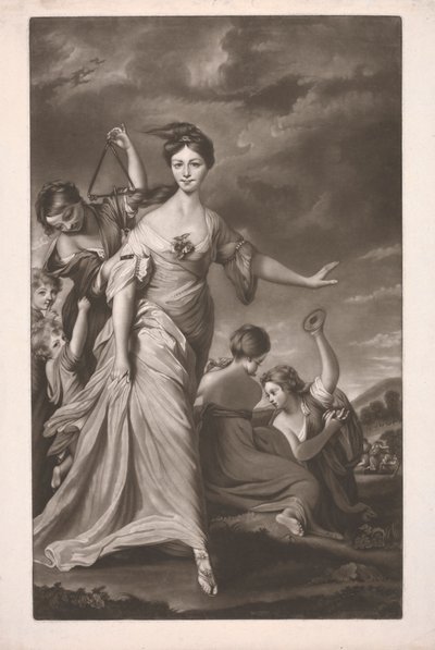 Mary Hale (née Chaloner) som Euphrosyne i 'L'Allegro' av James Watson