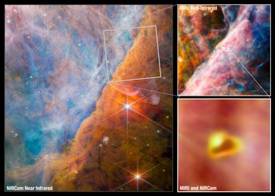 Orion Bar Collage (NIRCam og MIRI Images) av James Webb Space Telescope (NASA)