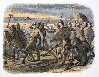 Kong Harolds død, slaget ved Hastings, 1066 1864 av James William Edmund Doyle