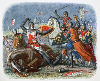 Simon de Montforts død, slaget ved Evesham, Worcestershire, 1265 1864. av James William Edmund Doyle
