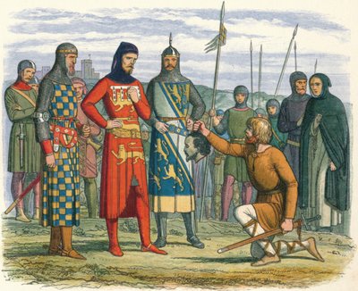Gavestons hode vist til jarlen av Lancaster, 1312 1864 av James William Edmund Doyle