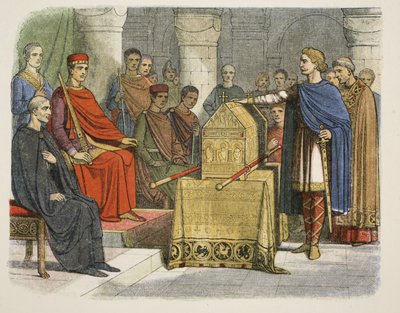 Harold II sverger troskap til hertug Vilhelm av Normandie av James William Edmund Doyle