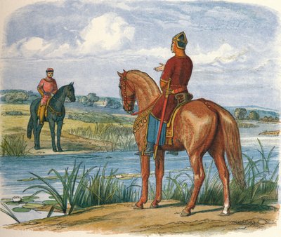 Henry og Stephen konfererer over Themsen, 1153 1864 av James William Edmund Doyle