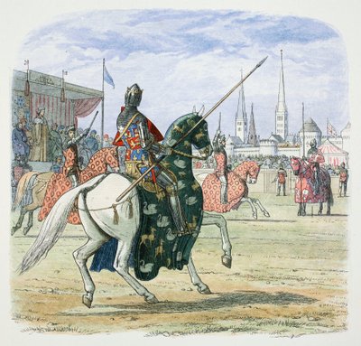 Kong Richard II stopper duellen mellom hertugene av Hereford og Norfolk, 1398 1864 av James William Edmund Doyle