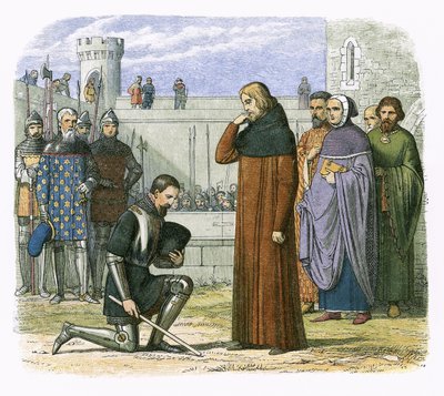 Møte mellom Richard II og Henry Bollinbroke der Henry krever tronen av James William Edmund Doyle