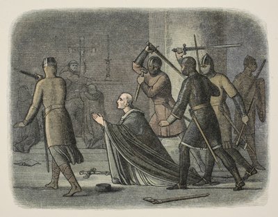 Murder of Thomas Becket, Canterbury Cathedral, 29. desember 1170, fra A Chronicle of England BC 55 til AD 1485, pub. London av James William Edmund Doyle