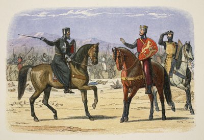 Richard and the Master of St John, Joppa, 23. juli 1191, fra A Chronicle of England BC 55 til AD 1485, pub. London, 1863 av James William Edmund Doyle