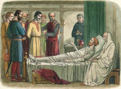 Richard benåder bueskytteren som skjøt ham, 1199 1864 av James William Edmund Doyle
