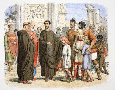 St Gregory the Great og de engelske slavene i Roma, 590 1864. av James William Edmund Doyle