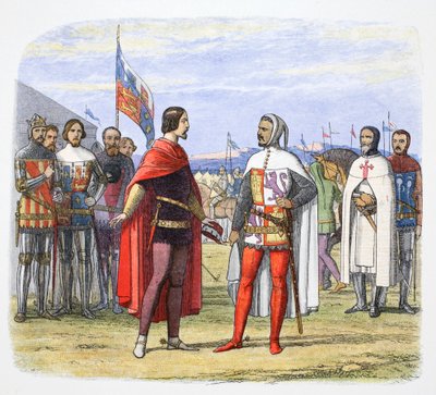 Den svarte prinsen utpresser en amnesti fra Pedro den grusomme, Spania, 1367 1864 av James William Edmund Doyle