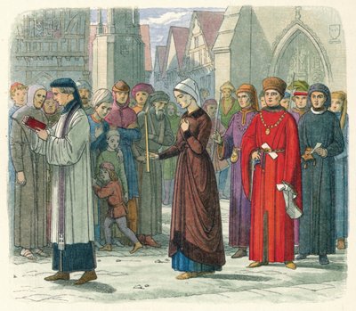 Hertuginnen av Gloucester gjør bot, 1441 1864 av James William Edmund Doyle