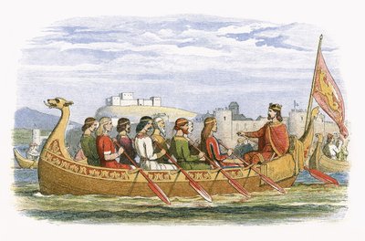 Lekteren til Edgar bemannet av åtte konger på Dee av James William Edmund Doyle