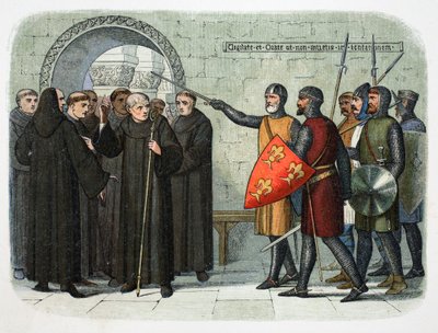 Munkene i Christ Church, Canterbury, utvist, 1207 1864. av James William Edmund Doyle