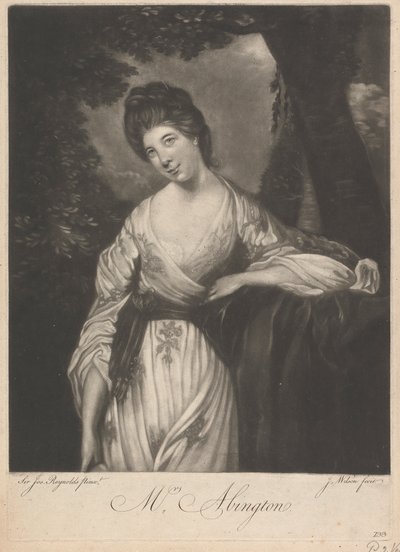 Fru Frances Abington (née Barton) av James Wilson