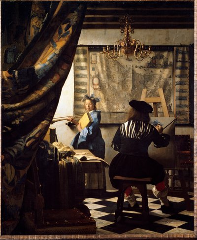 Die Kunst der Malerei oder Maler in seinem Atelier von Jan (1632-75) Vermeer