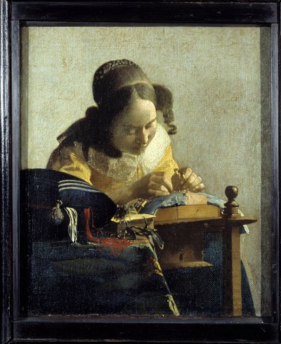 Blondet. Maleri av Jan (Johannes) Vermeer av Delft (1632-1675), rundt 1658-1660. Olje på lerret. Mål: 0,24x0,21m. Museet Louvre. av Johannes Vermeer