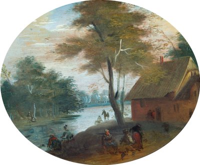 Elvescene av Jan (follower of) Brueghel