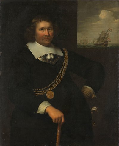 Portrett av Jan Cornelisz Meppel, løytnant-admiral av Holland og Vest-Friesland av Jan Albertsz. Rotius