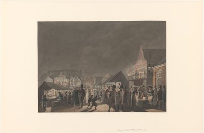 Messe på Botermarkt i Amsterdam, 1810 av Jan Anthonie Langendijk Dzn