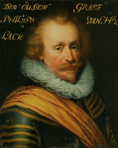 Portrett av Philips, greve av Hohenlohe zu Langenburg av Jan Antonisz van Ravesteyn (workshop of)