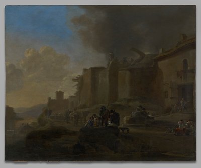 Bønder ved en elvebredd av Jan Asselijn